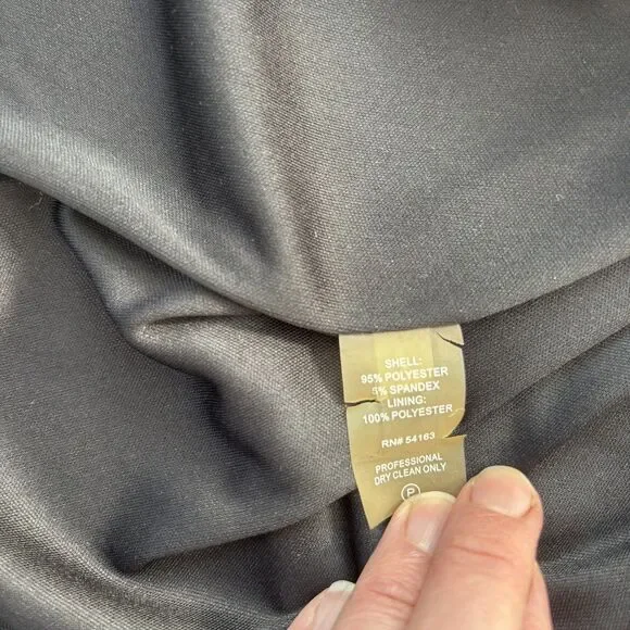 Calvin Klein Blue Black Sleeveless Floral Fit & Flare Cocktail Dress Sz 8 Spring - Picture 7 of 11